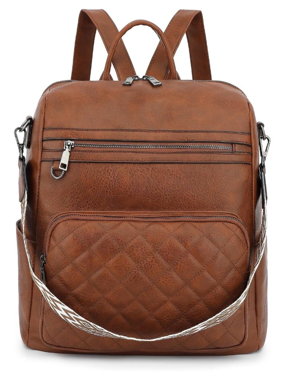 Large PU Leather Backpack Purse Anti-Theft Convertible Backpack